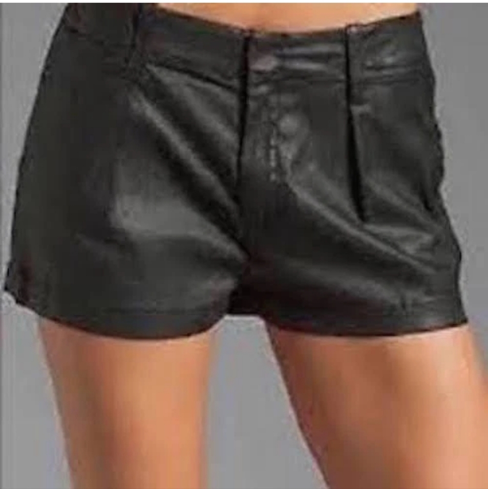 7 For All Mankind Black High Waist Shorts